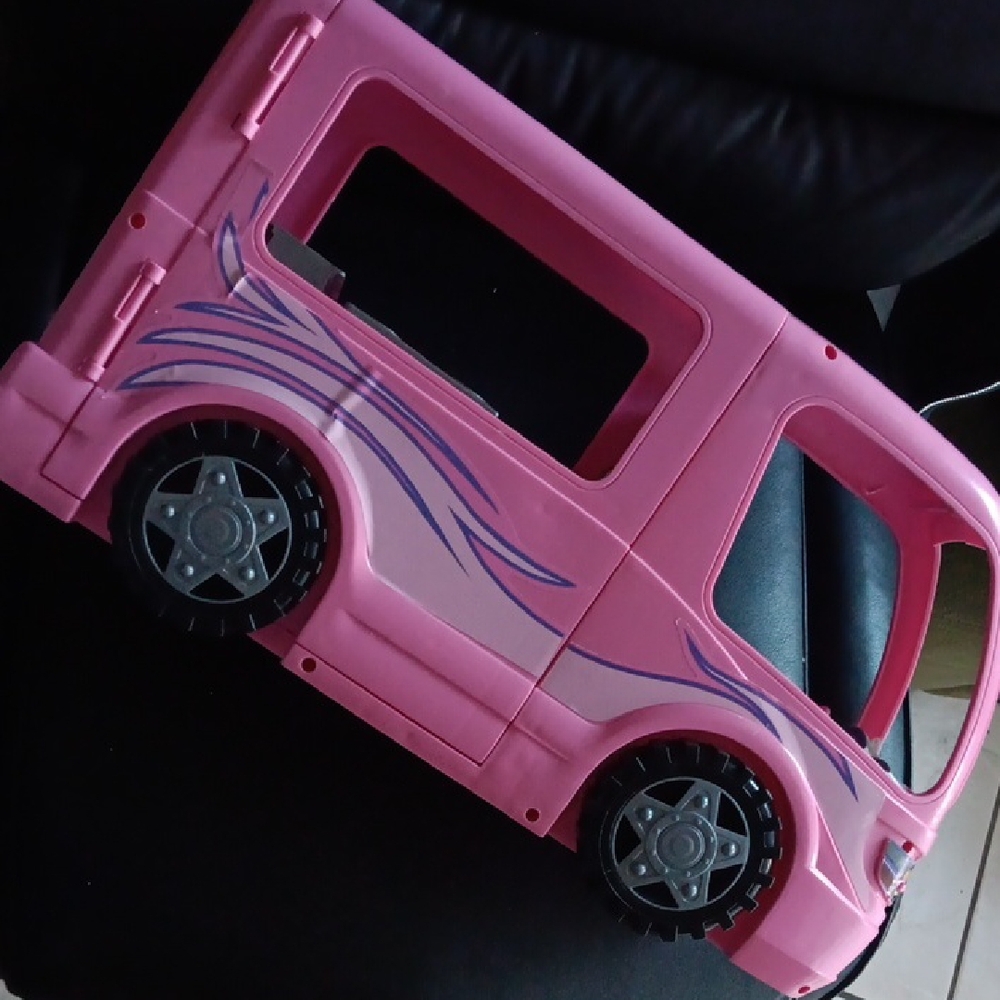 Vtg Pink Camper For Dolls